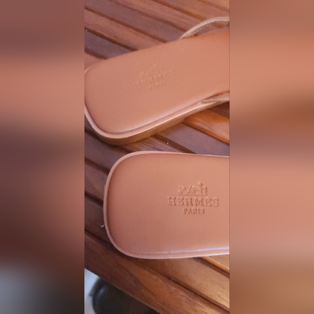 HERMES KELLY Brown Sandals with Silver Details - Picture 7 of 8